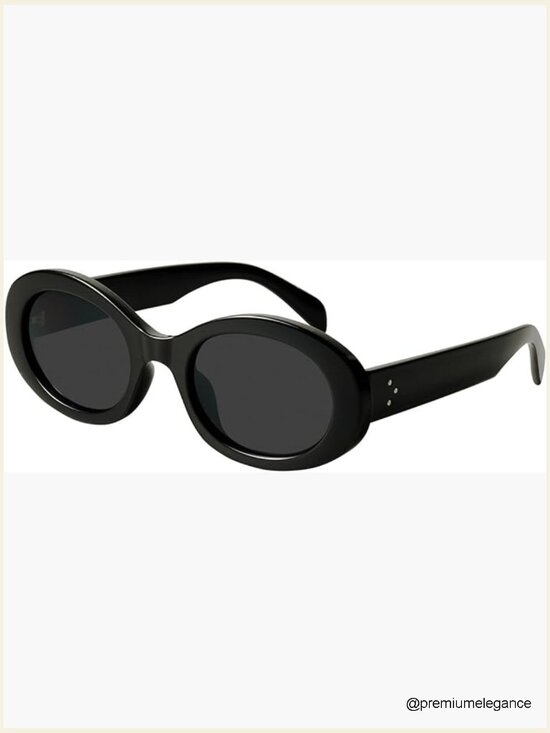 Retro Oval Chunky Sunglasses UV400 Protection Women\'s main image 4